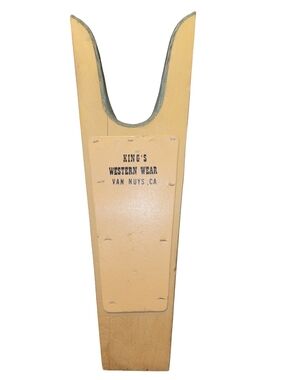 Vintage King's Western Wear Wooden Boot Jack Van Nuys CA